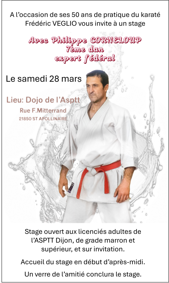 Stage avec Philippe CORNELOUP le samedi 28 mars 2026