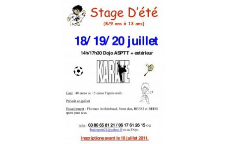 Stage d'été enfants avec Florence