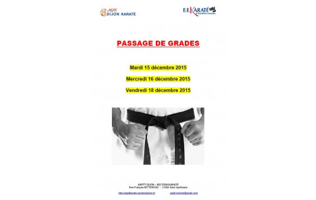 Passages de grades de Noël 2015