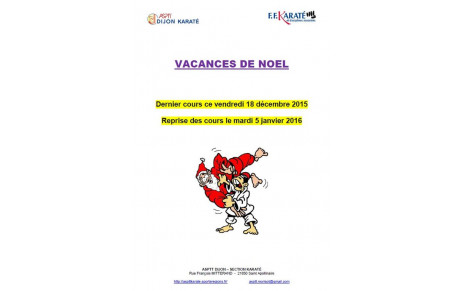 VACANCES DE NOËL 2015