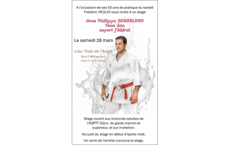 Stage avec Philippe CORNELOUP le samedi 28 mars 2026